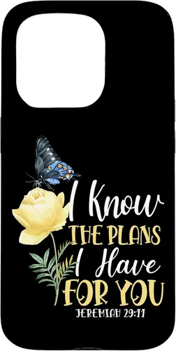 Miniatura 14 de Christian Bible Verse Butterfly Rose Flower Jeremiah 29:11 Case for iPhone 17
