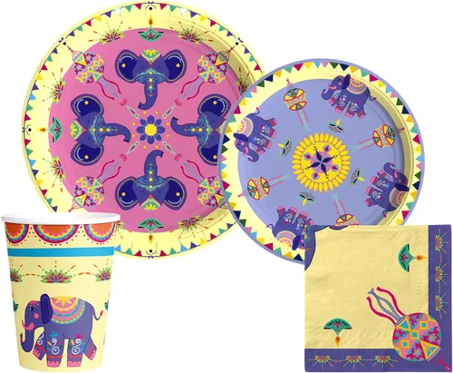 Miniatura 9 de Bridal: From Miss to Mrs (Colorful Floral) Vajilla Pack: Juego de platos de papel, servilletas y tazas desechables para 20 Novia: de la señorita a