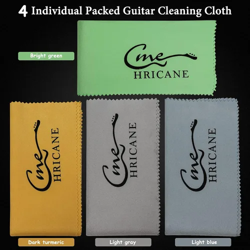 Miniatura 4 de Paquete de 4 paños de guitarra de 12 x 12 pulgadas, gamuza de fibra ultrafina, paños de pulido de felpa para instrumentos musicales, paños de pulido