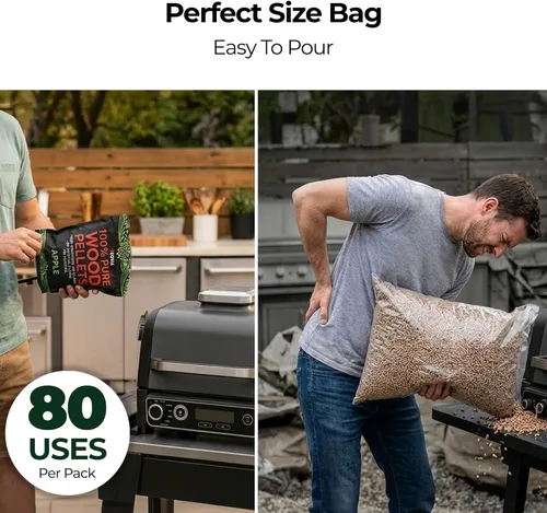 Miniatura 5 de Bolsas resellables de 1 lb de pellets de madera Kona, variedad completa, destinadas para la parrilla de exterior Ninja Woodfire, horno de leña