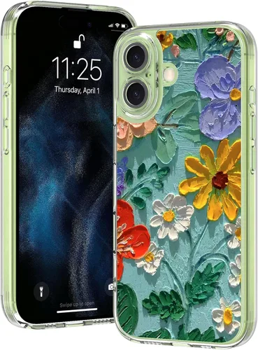 Miniatura 47 de OOK Magnetic for iPhone 17 Case Clear Pretty Flower Girls Women [Not Yellowing][Screen Protector] [ MagSafe Compatible] with Full Camera Lens