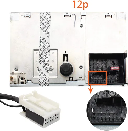Miniatura 4 de Adaptador AUX, cable USB y AUX estéreo para automóvil, cambiador de CD MP3 compatible con VWAudi 12pin A3 2008-2010, A4/S4 2007-2009, para Beetle