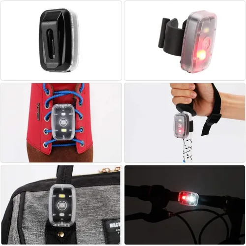 Miniatura 4 de Luz LED de seguridad, luces estroboscópicas con clip para corredores, luz trasera de bicicleta con 5 modos de iluminación, accesorios de alta