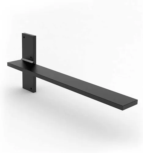 Miniatura 26 de Soporte de pared flotante para encimera, soportes de pared resistentes para crear bancos flotantes, escritorio, tocador, bar o repisa, acero