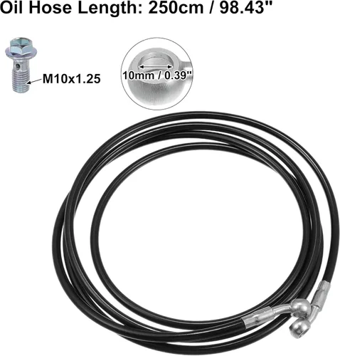 Miniatura 5 de X AUTOHAUX Manguera de freno hidráulica para motocicleta, manguera de aceite para ATV, motocicleta, motocross, bicicleta de carreras, 98.4 in
