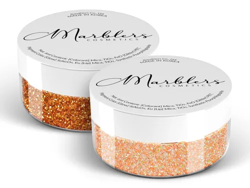 Miniatura 18 de MARBLERS Brillantina de forma gruesa de grado cosmético [estrella] 0.11 onzas (0.11 oz) Escamas No tóxica Vegana Libre de crueldad animal