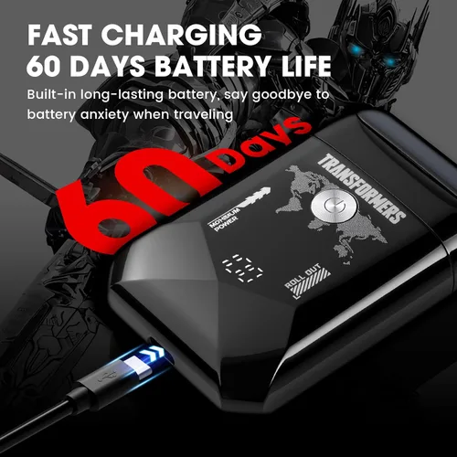 Miniatura 6 de Transformers Afeitadora eléctrica de papel de aluminio para hombres: maquinilla de afeitar eléctrica portátil para la cara - Maquinilla de afeitar