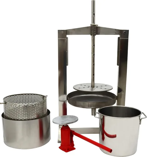 Miniatura 3 de TECHTONGDA Prensa de vino de frutas 20L trituradora Juicer para Apple Grape Juice Maker Acero inoxidable hidráulico Jack