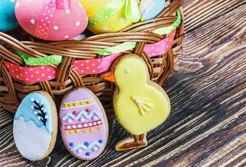 Miniatura 6 de Cortadores de galletas de Pascua, 5 piezas de pollo, zanahoria, huevo, conejo, conejo, formas de conejo, cortadores de galletas de metal