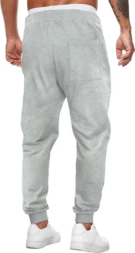 Miniatura 2 de Renaowin Pantalones deportivos para hombre, ligeros, ajustados, con cordón en la cintura, con bolsillos, para entrenamiento, correr, gimnasio, a