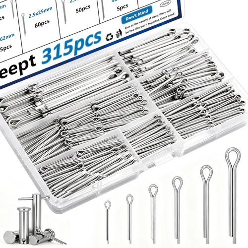 Miniatura 12 de 105 pines de chaveta de acero inoxidable 304 7 valores R Pasador de chaveta utilizado para sistema de bloqueo de enganche, camiones, motor