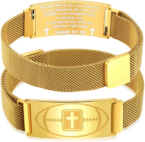 Miniatura 52 de Regalos de graduación, pulsera de fútbol, fútbol, baloncesto, béisbol, regalos de pulsera, pulseras de cruz de fe para hombres, bautismo, primera