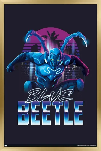 Miniatura 16 de Trends International DC Comics Movie Blue Beetle - Póster de pared de ciudad, 22.4 pulgadas de largo x 14.7 W, paquete de póster y montaje prémium
