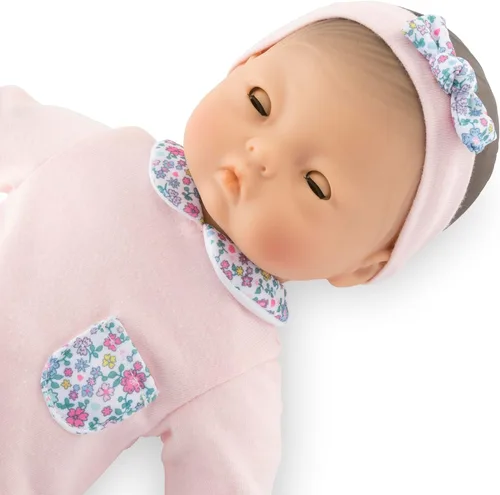 Miniatura 2 de Corolle Bébé Calin Mila - Muñeca bebé niño suave de 12" con aroma a vainilla, atuendo rosa y ojos para dormir para niñas de 18 meses en adelante