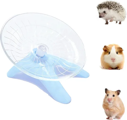 Miniatura 3 de Platillo Volador de Hámster Rueda de Ejercicio Silenciosa para Hámsters, Jerbos, Ratones, Erizos y Otras Mascotas Pequeñas Rueda Silenciosa para Azul