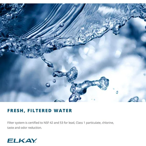 Miniatura 4 de Elkay LZS8L Fuente de agua ADA filtrada individual, enfriada, granito gris claro, 120V