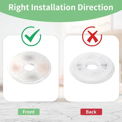 Miniatura 7 de Paquete de 6 filtros de repuesto para fuente de agua para gatos, para dispensador de agua de flores de 3 L, filtro automático para fuente