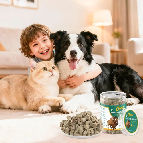 Miniatura 7 de Chompz Golosinas de hígado de res liofilizadas para perros y gatos, golosinas saludables para entrenamiento de mascotas o aderezo para alimentos, un