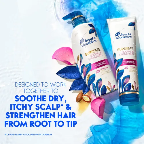 Miniatura 5 de Head & Shoulders Acondicionador Supreme sin sulfato con aceite de argán, con piritiona zinc al 1%, tratamiento anticaspa, calma y fortalece