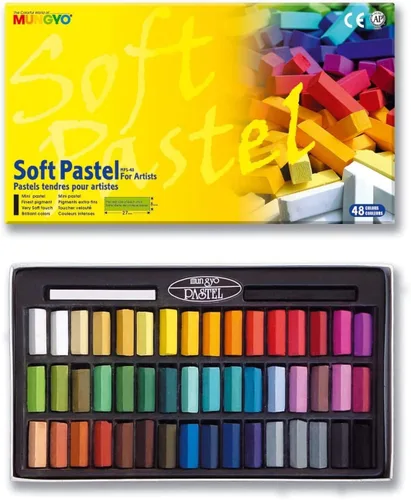 Miniatura 2 de Juego de 48 tizas cuadradas de colores surtidos de Mungyo Soft Pastel no tóxico (versión en inglés estadounidense) - Nueva versión