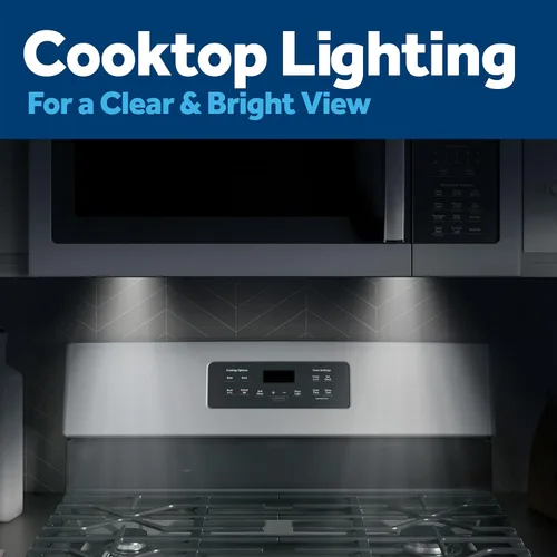 Miniatura 6 de GE 1.8 pies cúbicos Horno de microondas para instalar sobre la estufa con ventilación recirculante