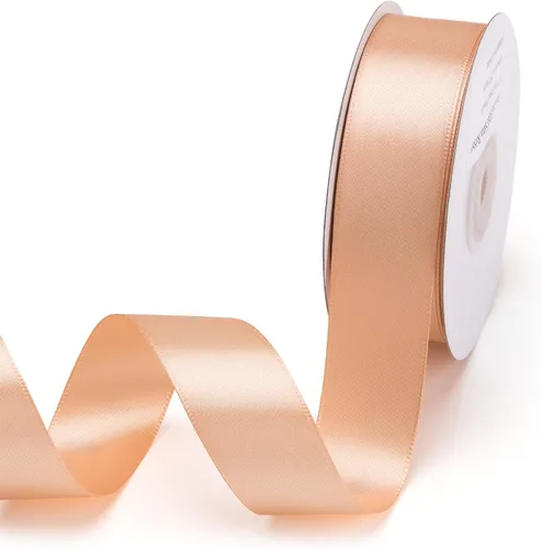 Miniatura 14 de Cinta de satén de doble cara de 1 pulgada x 25 yardas, cinta de poliéster sólido de doble lado para envolver regalos, trenzas de pelo, lazos, Lima