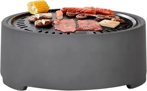 Miniatura 10 de Afterglow Parrilla de carbón de 15 pulgadas, estufa de ahumador, barbacoa de mesa, fiesta al aire libre, para patio, jardín, terraza, campamento