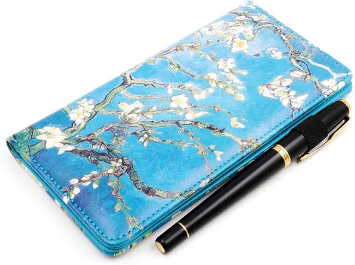 Miniatura 2 de Menesia Funda de chequera para hombres y mujeres RFID de cuero para cheques
