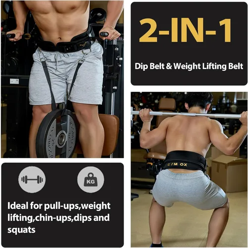 Miniatura 2 de Cinturones de levantamiento de pesas 2 en 1 para hombres y cinturón de inmersión, cinturón de levantamiento de potencia, cinturón de gimnasio