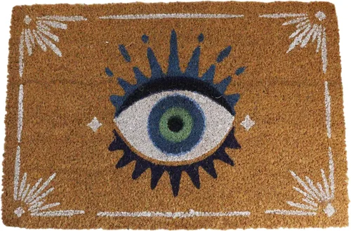 Ebros Gift Metafísica Magic Wicca Occult Witcraft - Tapete con respaldo de vinilo de fibra de coco y fibra de coco para Halloween, 24 x 16 pulgadas,
