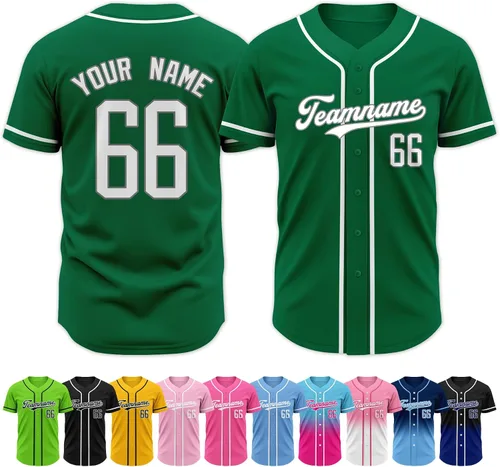 Miniatura 15 de Custom Baseball Jersey Stitched Personalized Name Number Baseball Shirts Sports Uniform for Men Women Boy