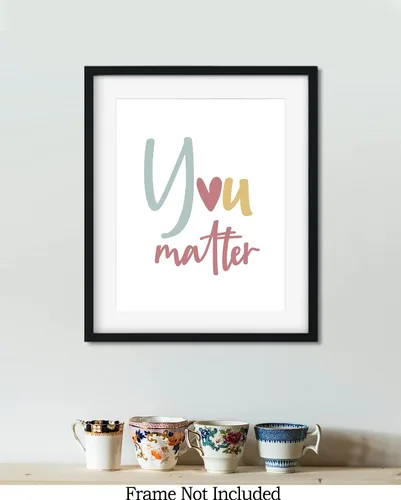 Miniatura 7 de Govivo Psicólogo escolar, decoración de oficina de asesoramiento, decoración de pared con texto en inglés "You Matter Mental" (You Matter Mental)