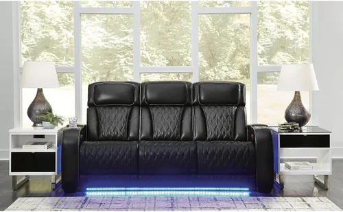 Miniatura 18 de Signature Design by Ashley Boyington Modern Leather Match Loveseat Reclinable Eléctrico con Consola, Reposacabezas Ajustable, Masaje, Asiento