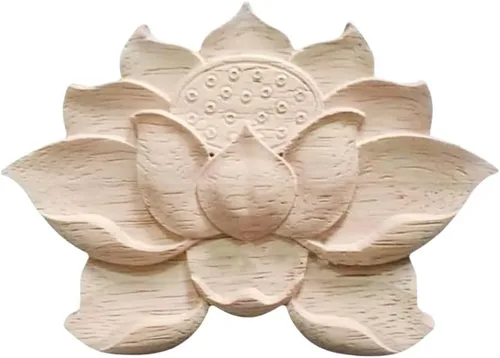 Miniatura 8 de Apliques de madera Onlays decorativos para muebles tallados para puerta de cama, armario, decoración larga sin pintar de madera tallada