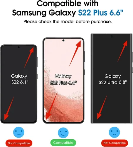 Miniatura 2 de amFilm OneTouch - Protector de pantalla para Samsung Galaxy S22 Plus de 6.6 pulgadas, Samsung Galaxy S22 + 6.6 pulgadas, dureza 9H con protector