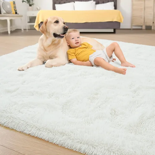 Miniatura 4 de Tepook Alfombras súper suaves y esponjosas para sala de estar, alfombras de área de 8 x 10 pies para dormitorio, alfombra moderna peluda, alfombras