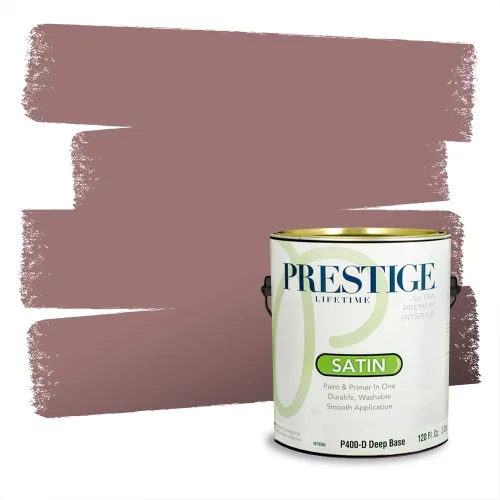 Miniatura 75 de Prestige Paints Pintura exterior e imprimación en uno, 1 galón, plano, coincidencia comparable de Valspar* Amber Rose*