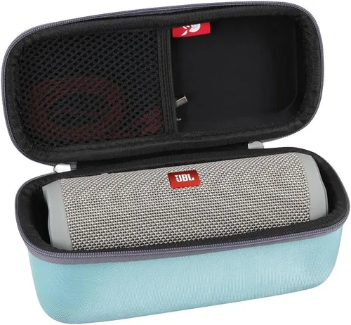 Miniatura 7 de Hermitshell Funda de viaje rígida de EVA compatible con altavoz Bluetooth portátil a prueba de salpicaduras JBL Flip 3 / Flip 4 (azul)