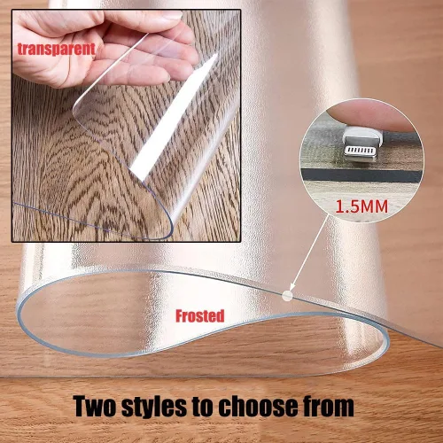 Miniatura 4 de Tapete para silla de oficina para suelos duros, 36 x 48 pulgadas, 48 x 63 pulgadas, 71 x 87 pulgadas, tapete transparente de fácil deslizamiento