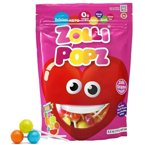 Miniatura 18 de Zollipops Clean Teeth Pops - Paletas sin azúcar, sin colorantes, aptas para dieta cetogénica y diabética, golosinas aprobadas por dentistas