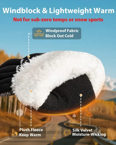 Miniatura 2 de RIGWARL Guantes de ciclismo de invierno para hombres y mujeres, guantes de ciclismo con pantalla táctil para hombres y mujeres, guantes de ciclismo