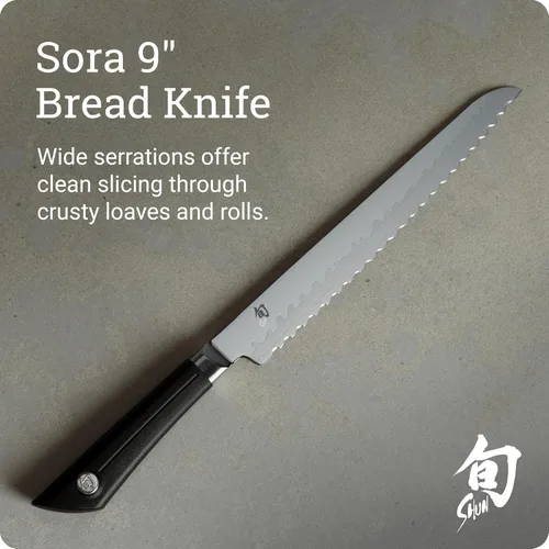 Miniatura 2 de Shun Sora - Cuchillo para pelar, Pan, 9 pulgadas, Metálico