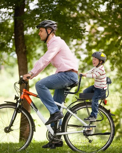 Miniatura 7 de Zacro Juego de asiento de bicicleta para niños, asiento de bicicleta cómodo con respaldo, asiento trasero de bicicleta para niños, asiento trasero