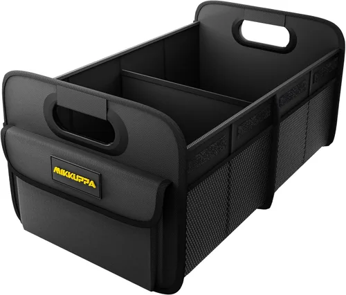 Miniatura 10 de MIKKUPPA Organizador de maletero de automóvil, organizador plegable de maletero pequeño con diseño dividido para alimentos, organizadores