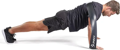 Miniatura 10 de Sunny Health & Fitness Banda de resistencia para entrenamiento de fuerza (individual) para estante de potencia, sentadillas, gimnasio en casa