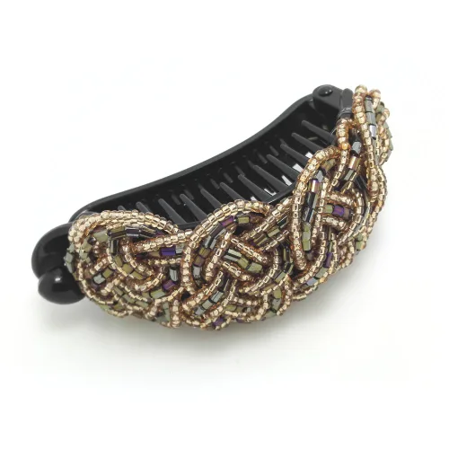 Miniatura 8 de Noble Lady - Soporte para cola de caballo con clip de pelo para mujer (H35) (negro)