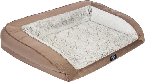 Miniatura 12 de Serta Cama ortopédica acolchada tipo sofá para perros - Marrón chocolate (Pequeño)