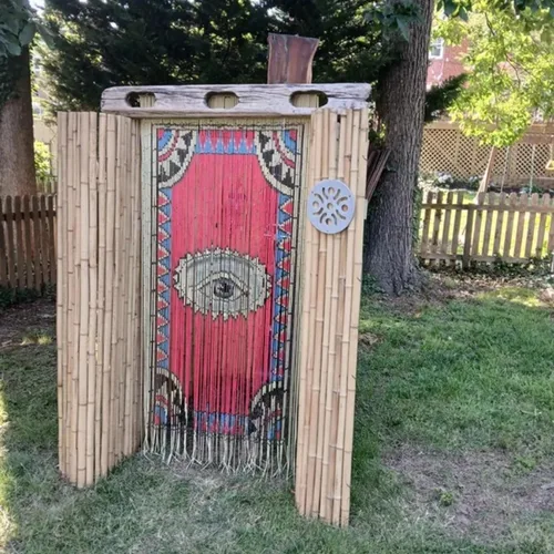 Miniatura 8 de TACHILC Cortina de cuentas para puerta – Cortina bohemia de cuentas para puerta, 35.5 x 78 pulgadas, 90 cuerdas, diseño de ojos pintado a mano