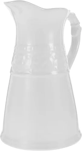 KALLORY Jarra de cerámica de granja, jarra de leche rústica, soporte decorativo para decoración del hogar, arreglo de mesa, estilo vintage, elegante