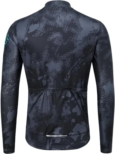 Miniatura 2 de ARSUXEO Manga Larga Ciclismo Jersey Hombres Road Bike Jersey Bicicleta Bicicleta Camisa Transpirable 4 Bolsillos